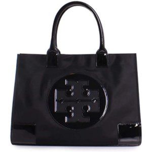 Tory Burch Women's Ella Nylon Nylon Top-Handle Bag Tote - Black/Black
